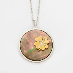 Pendentif nacre et diamants