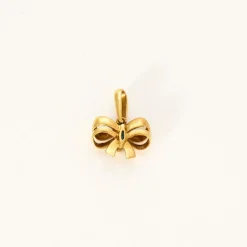 Pendentif noeud papillon or jaune saphir