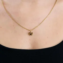 Pendentif noeud papillon or jaune saphir