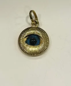 Pendentif Oeil or jaune