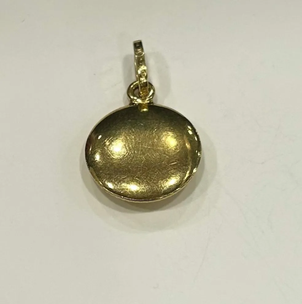 Pendentif Oeil or jaune