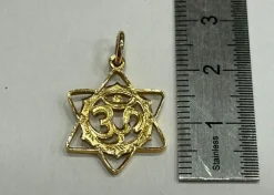 Pendentif ohm om mantra yoga étoile de David