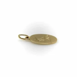 Pendentif Oiseau de la Paix gravé à la main en or 14 carats
