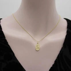 Pendentif Oiseau de la Paix gravé à la main en or 14 carats