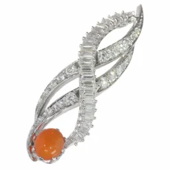 Pendentif opale et diamants