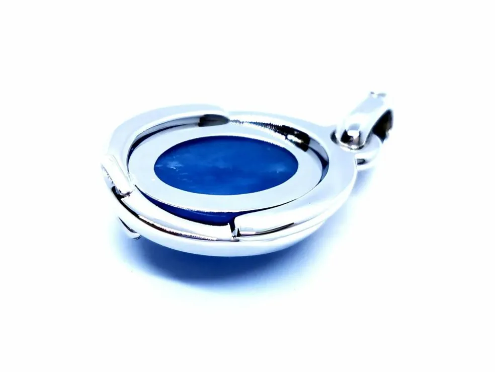 Pendentif Or blanc Agate