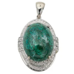 Pendentif Or blanc Chrysocolle