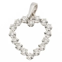 Pendentif Or Blanc Diamant