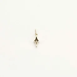 Pendentif or blanc diamant