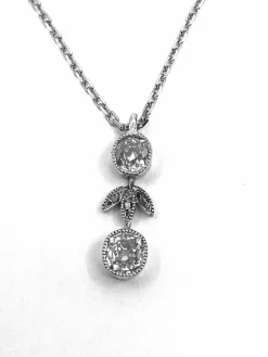 Pendentif Or blanc Diamants