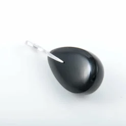 Pendentif or blanc, diamants et agate