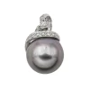 Pendentif Or blanc Perle de tahiti