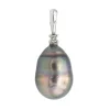 Pendentif Or blanc Perle de tahiti, Diamant