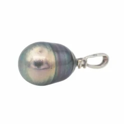 Pendentif Or blanc Perle de tahiti, Diamant