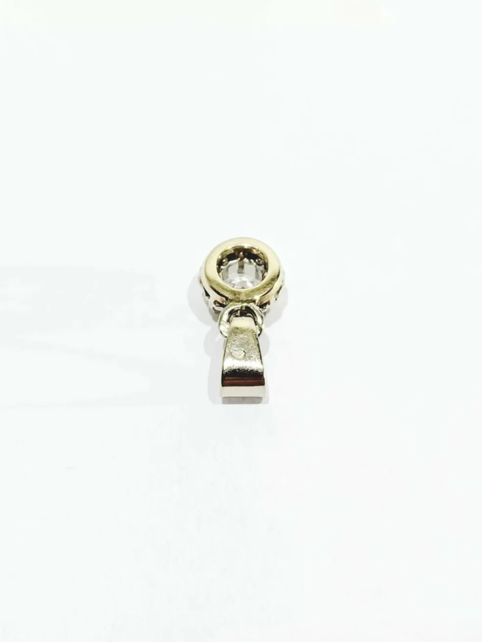 Pendentif or blanc platine et diamant