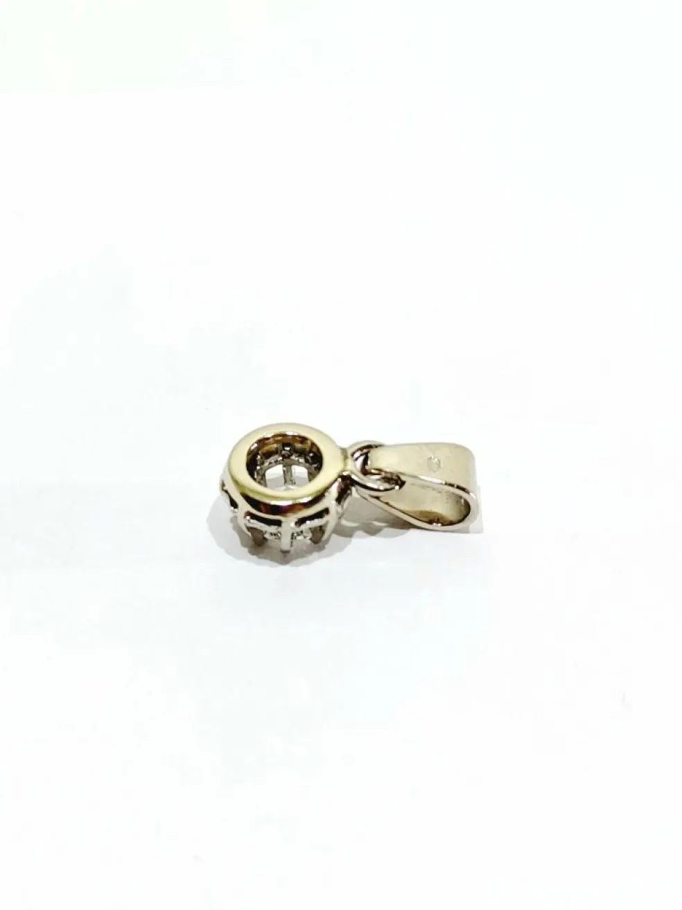 Pendentif or blanc platine et diamant