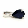 Pendentif Or blanc Saphir