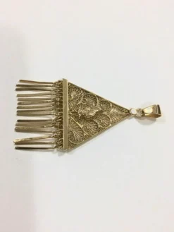 Pendentif Or Champagne Filigrané