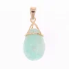 Pendentif or et amazonite