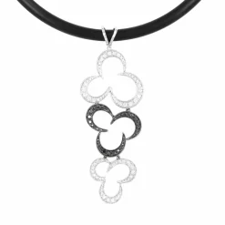 Pendentif Or Gris et Diamants