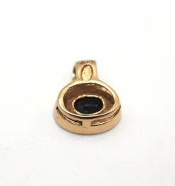 Pendentif or jaune 750 avec saphir