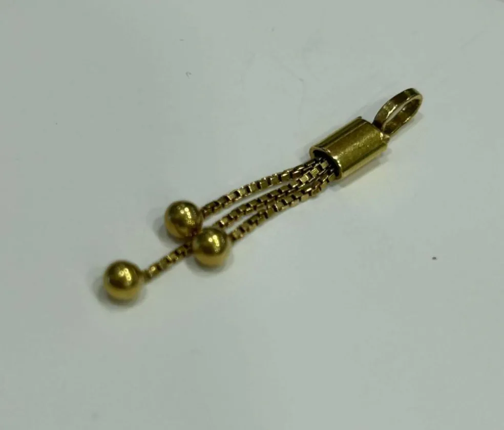 Pendentif or jaune 3 boules