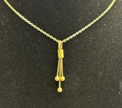 Pendentif or jaune 3 boules