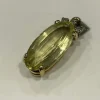 Pendentif or jaune citrine diamants