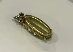 Pendentif or jaune citrine diamants