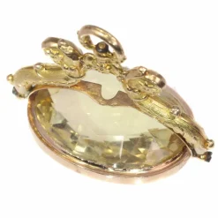 Pendentif or jaune, citrine
