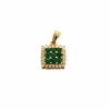 Pendentif or jaune diamants et émeraudes