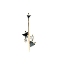 Pendentif or jaune diamants et topazes