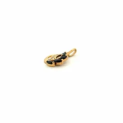 Pendentif or jaune diamants topazes