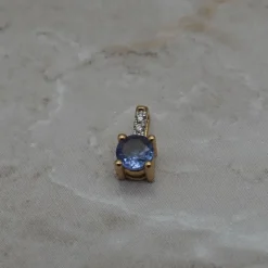 Pendentif Or jaune en tanzanite