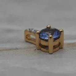 Pendentif Or jaune en tanzanite
