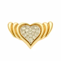 Pendentif or jaune et diamants