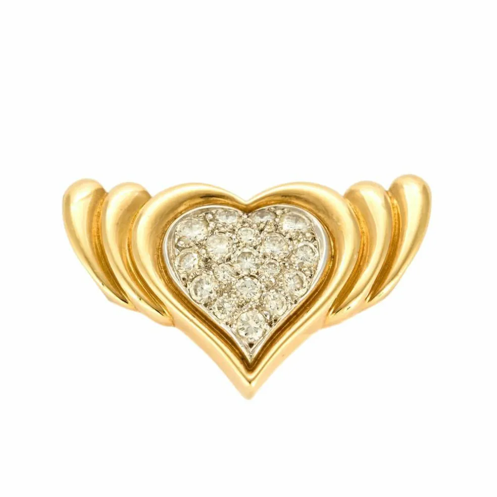 Pendentif or jaune et diamants