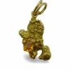 Pendentif or jaune et grenat mandarin