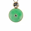 Pendentif or jaune et Jade