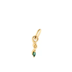 Pendentif or jaune et émeraude