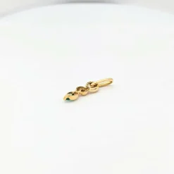 Pendentif or jaune et émeraude