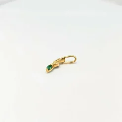 Pendentif or jaune et émeraude