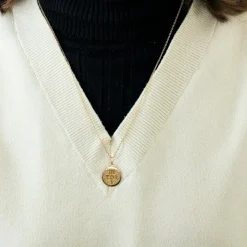 Pendentif or jaune et or rose