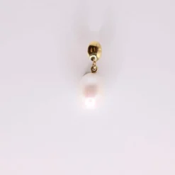 Pendentif or jaune et Perle de culture ovale