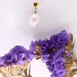 Pendentif or jaune et Perle de culture ovale