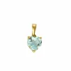 Pendentif or jaune et topaze bleue
