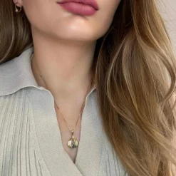 Pendentif or jaune et topaze