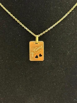 Pendentif or jaune je t'aime