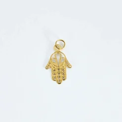 Pendentif or jaune Khomsa