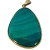 Pendentif Or jaune Malachite